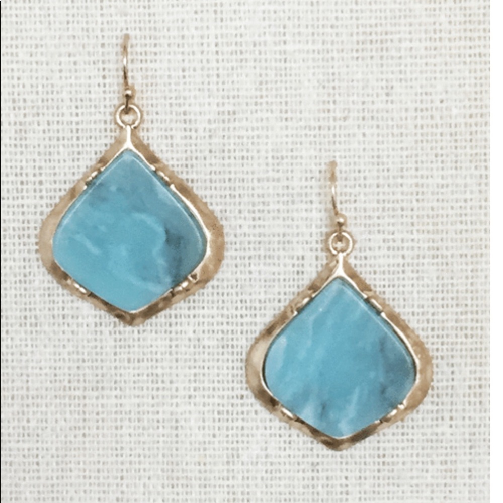 Terra Drop Earrings-Blue